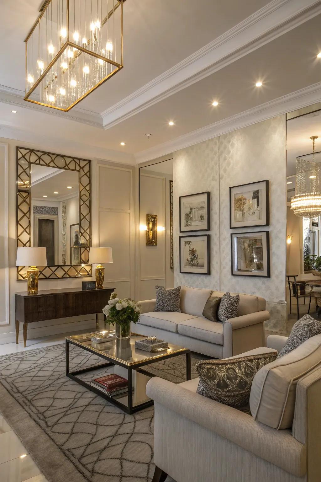 Combine mirrors with decor elements for a cohesive style.