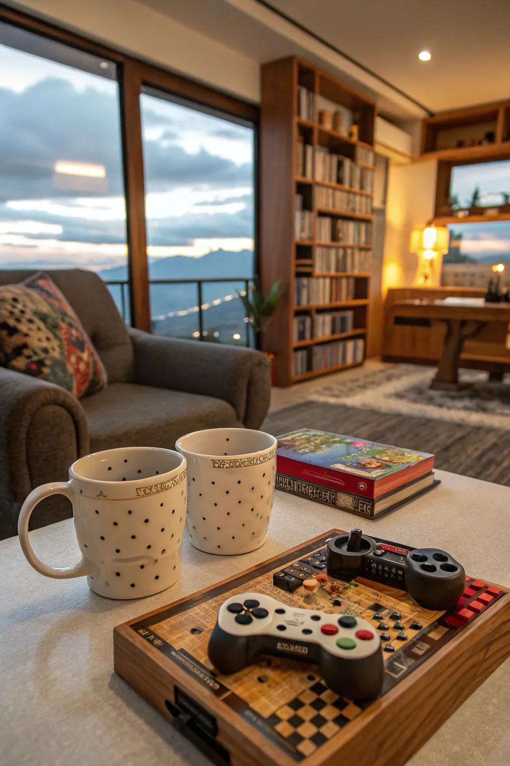 Sip in style with playful gaming mugs.