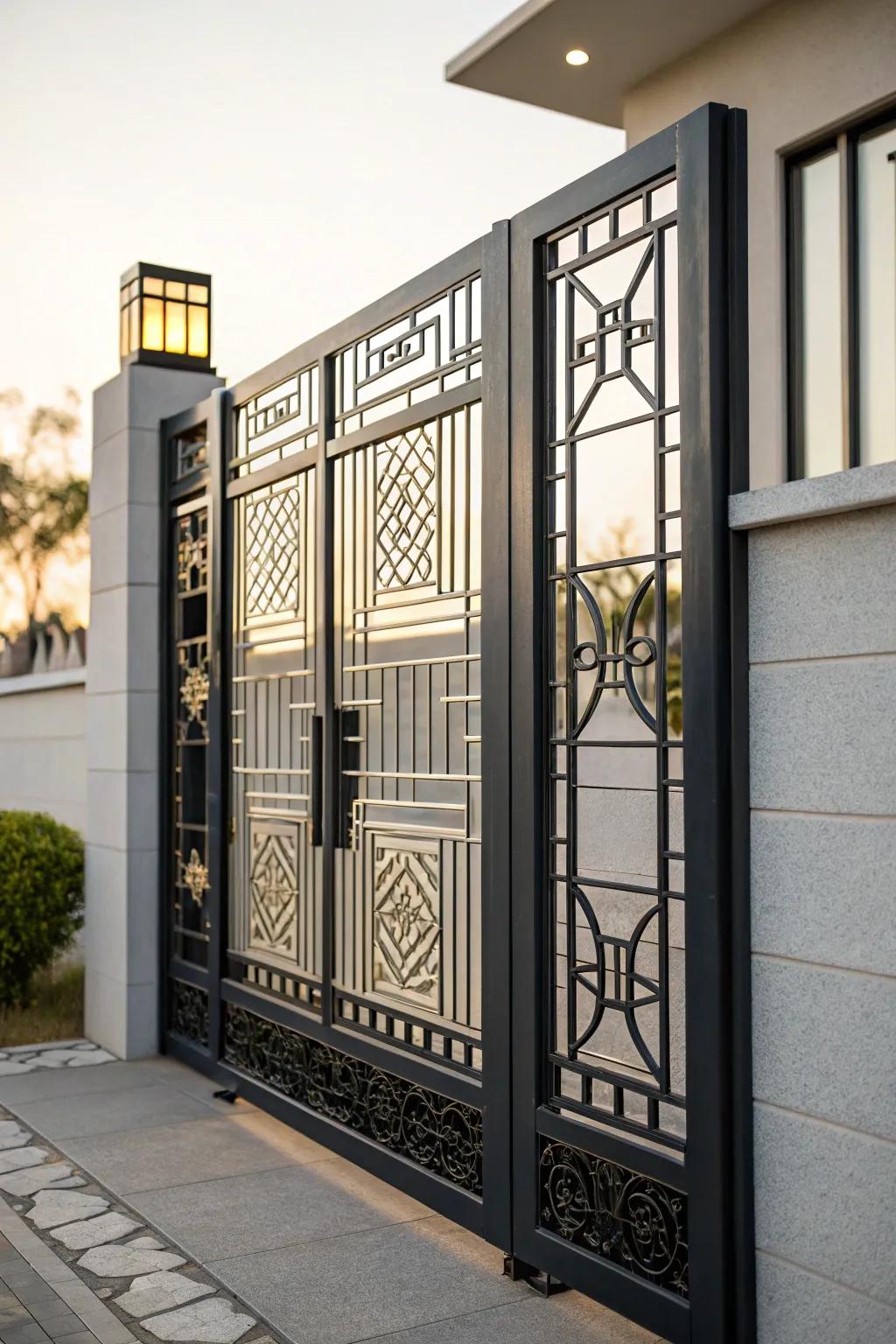 Geometric compositions offer a distinctive and modern visual.