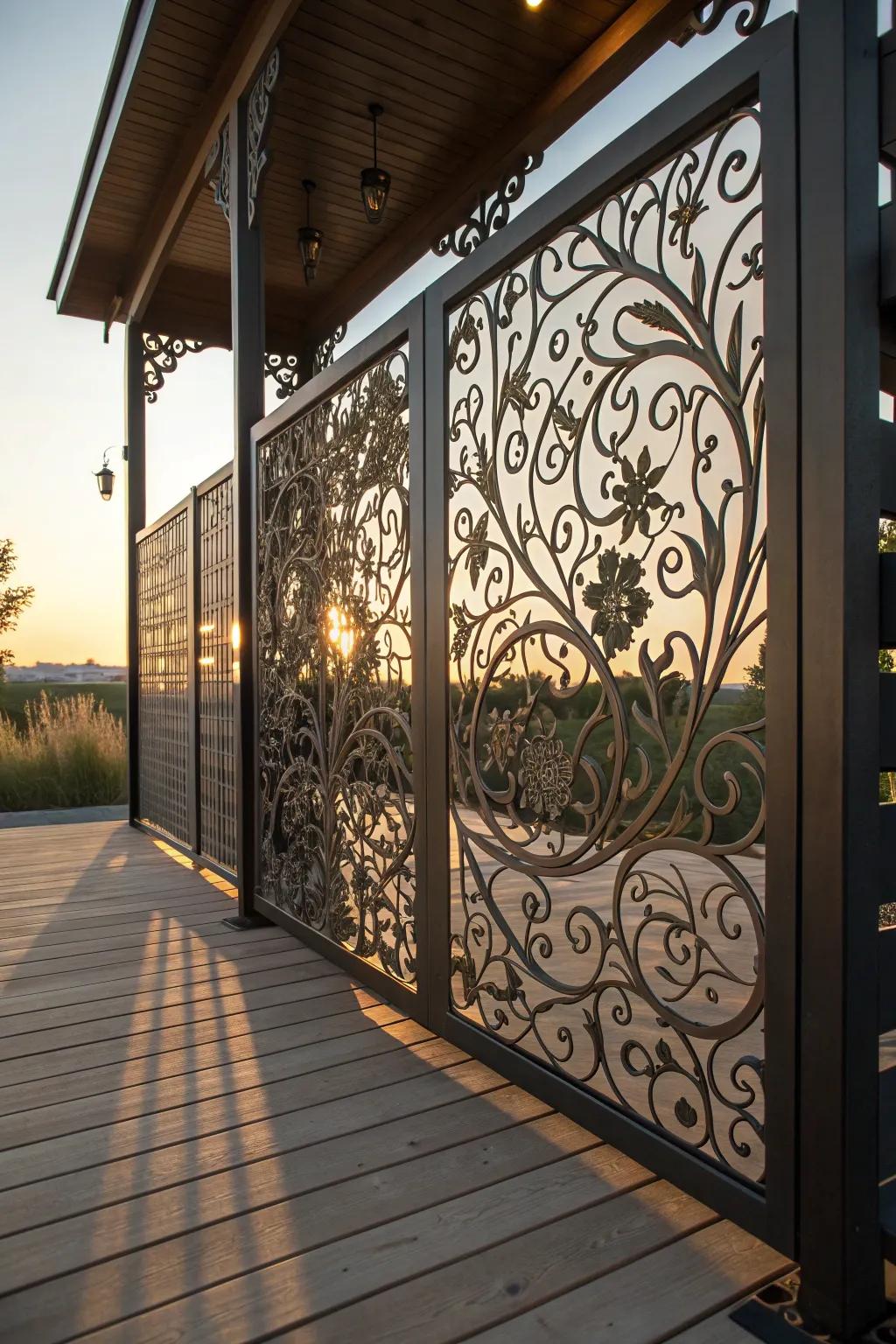Elevate your outdoor space with artistic privacy panels that blend craftsmanship and elegance.