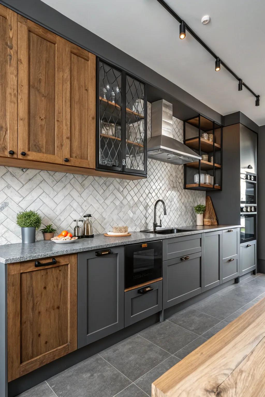 Blended materials append warmth and styling.