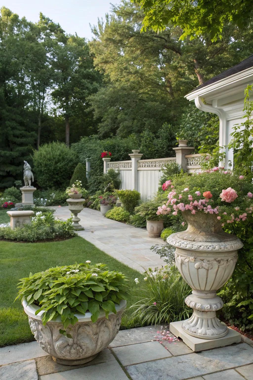 Decorative accessories inject a trace of character and polish into your backyard.