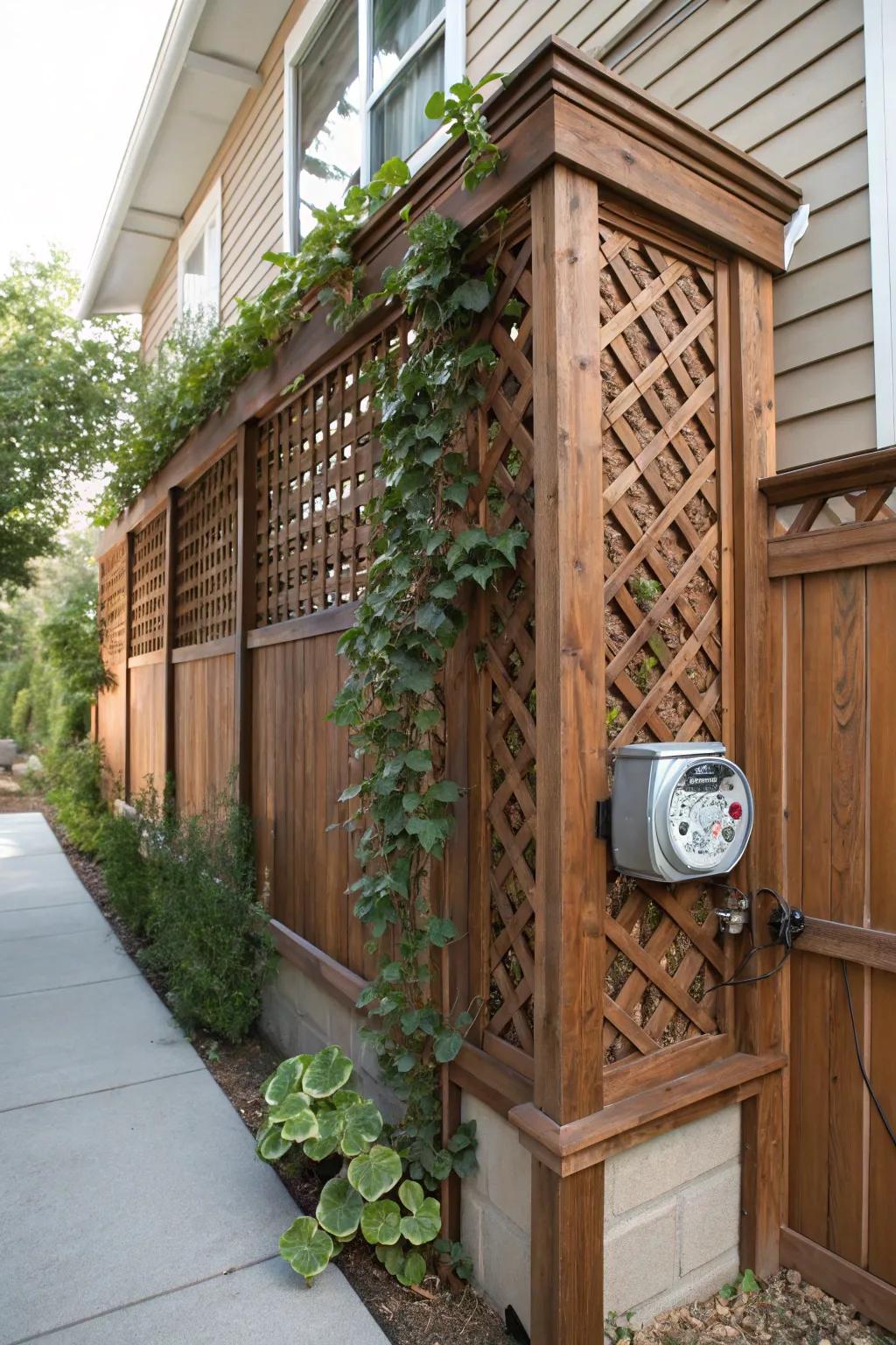 Crafted Elegance: Transform utility into beauty with a latticework masterpiece.