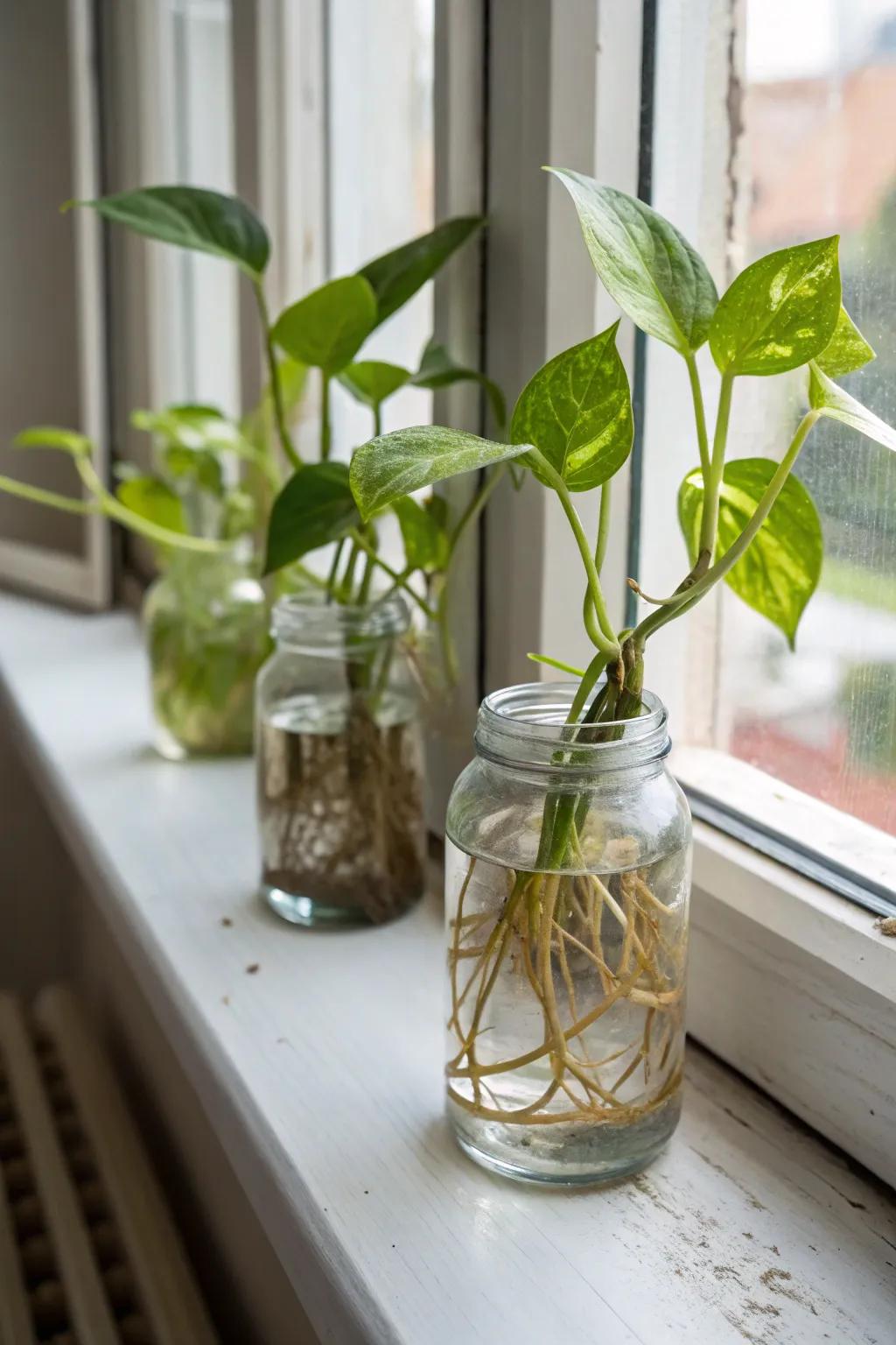 Showcase pothos propagation with style.