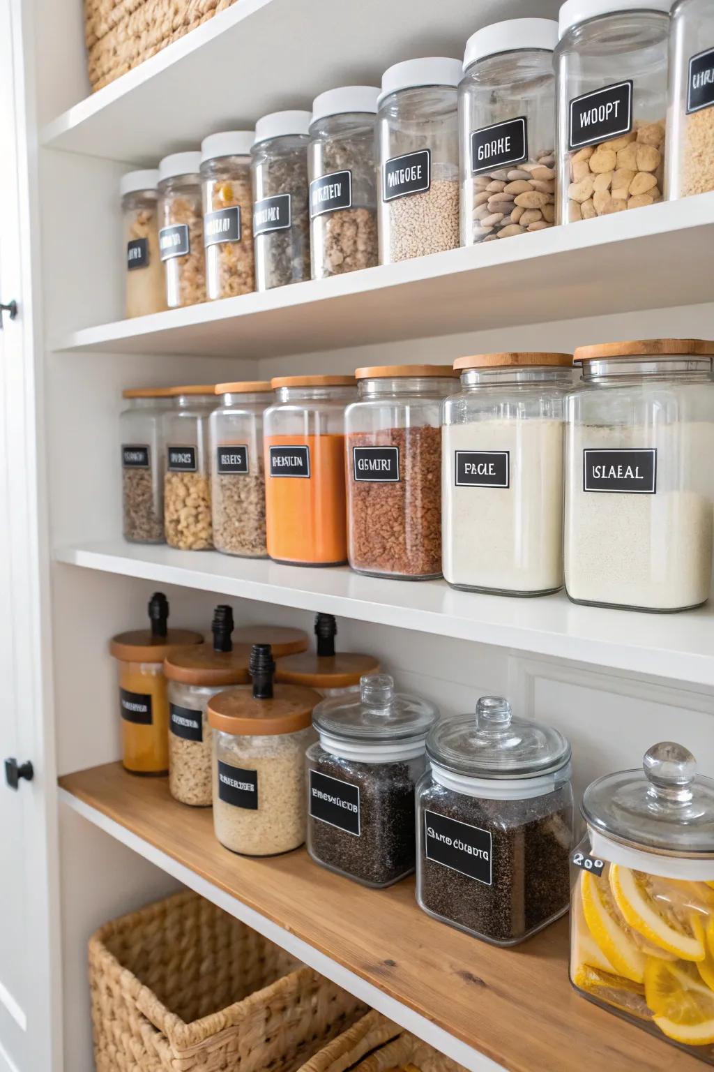 Labels ensure everything has its place.