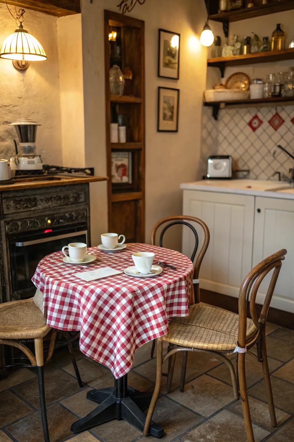 A bistro corner brings café charm to your kitchen.