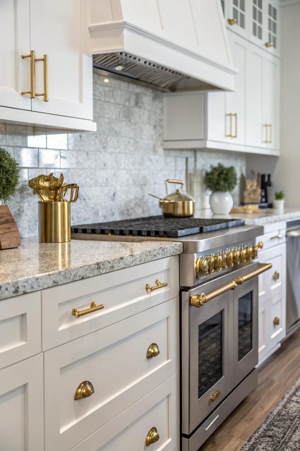 Mixing various metallic shades can heighten your kitchen's style, adding a contemporary twist.