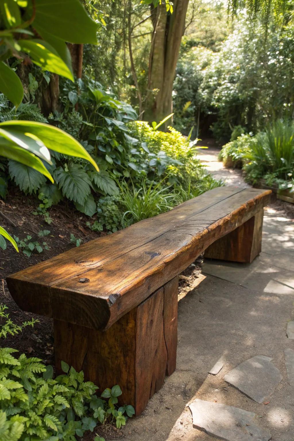 Start your day with nature's embrace—timber seating edges that blend beauty and function.