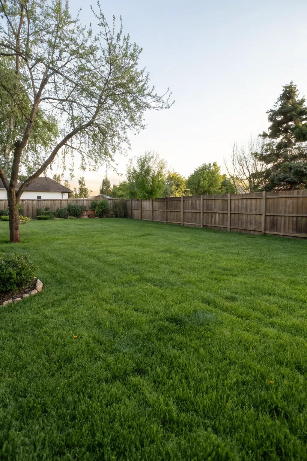 A vigorous lawn with uniform, full growth that highlights good care.