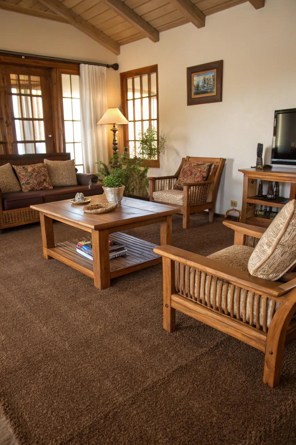 Natural tones contribute to a balanced and inviting atmosphere.