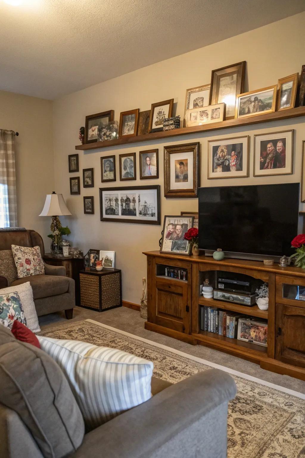 Personal touches add warmth and authenticity to your living room.