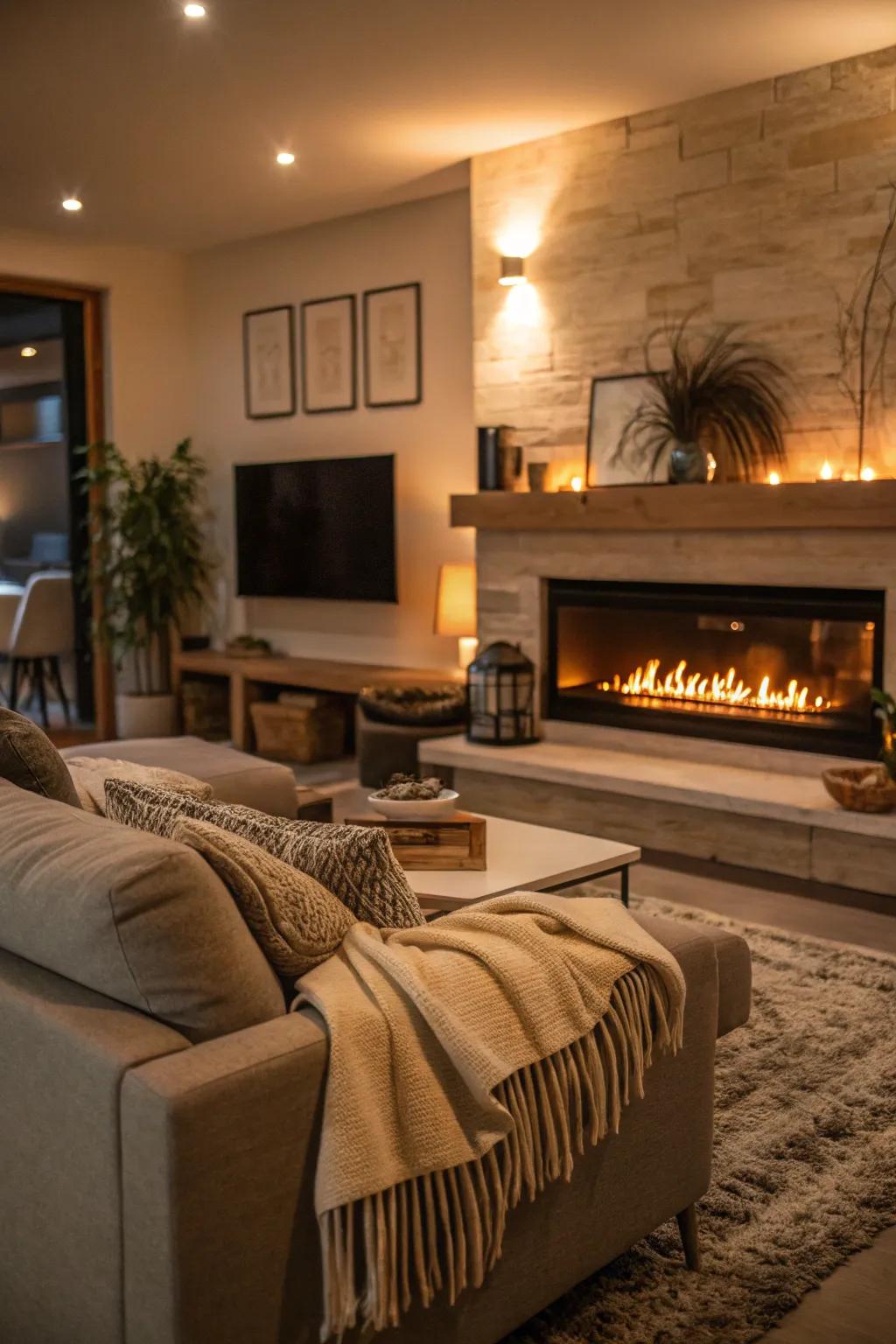 A fireplace can be the heart of your living room, offering warmth and a cozy focal point.