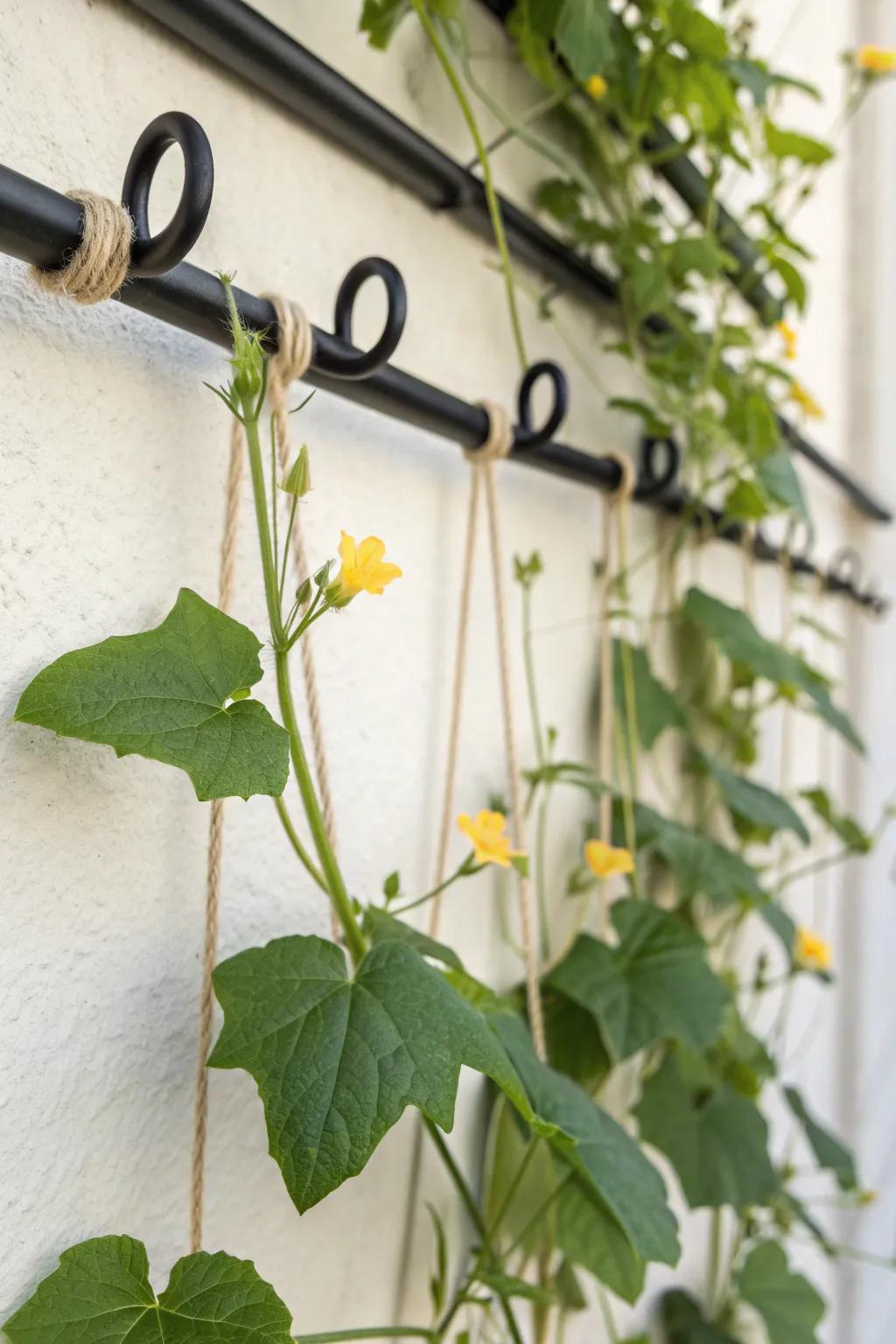 Elevate your space with this minimalist loofah trellis—where simplicity meets natural beauty.