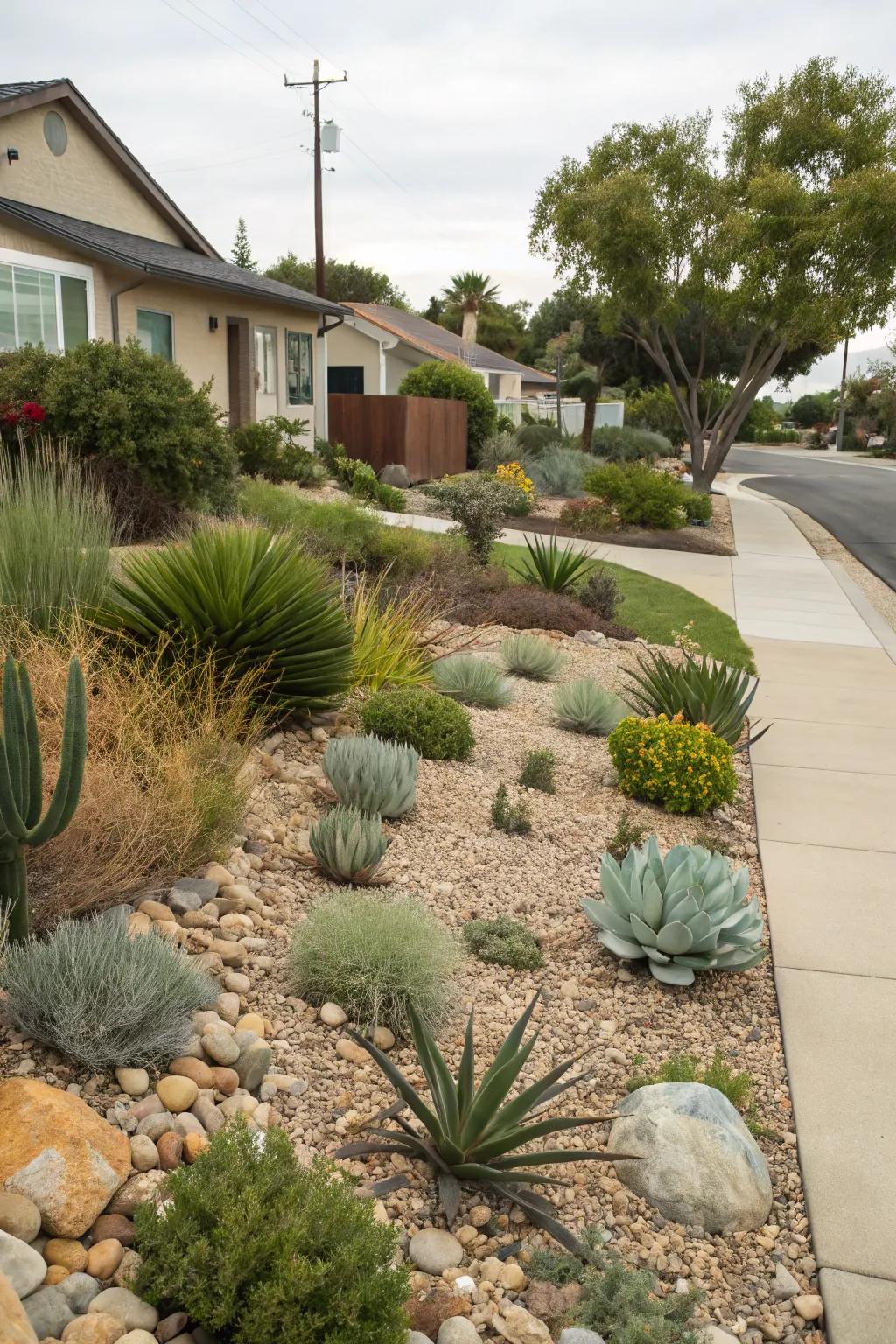 Xeriscaping is practical and attractive.