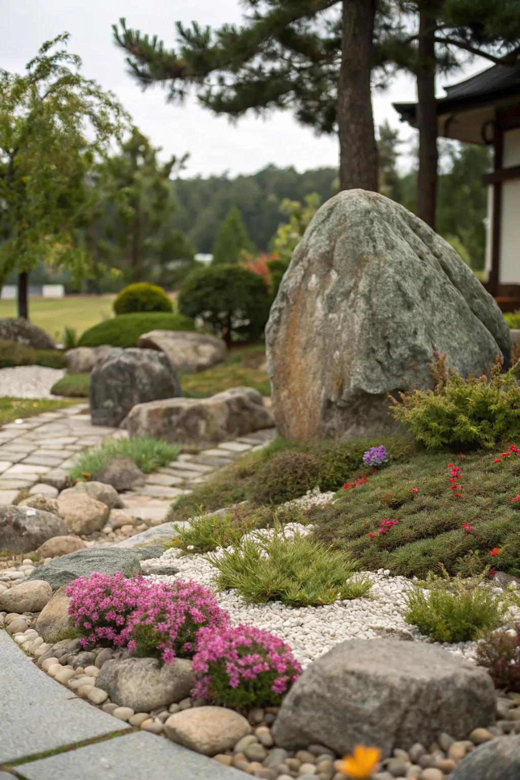 Accent pieces create dramatic focal points.