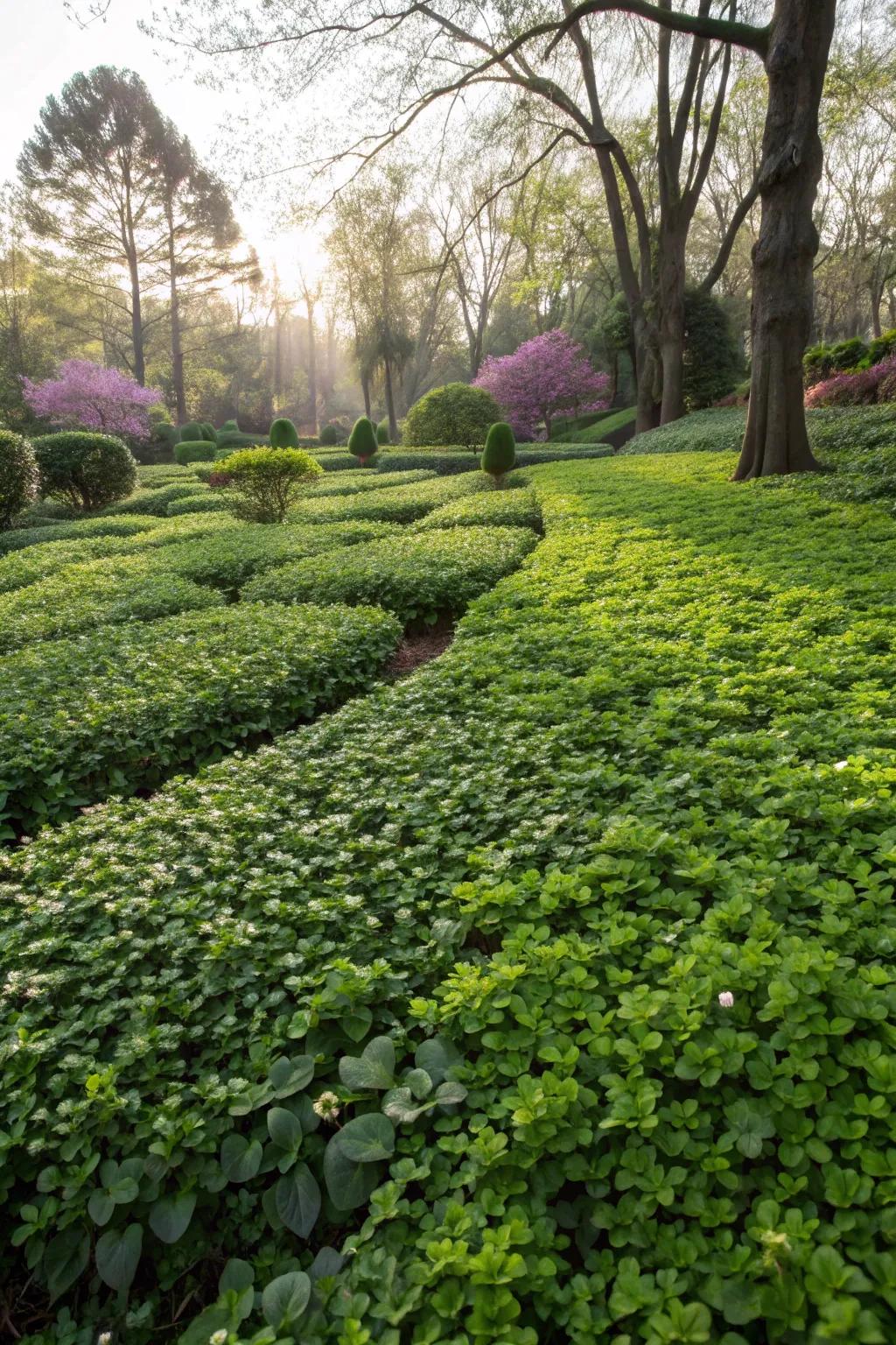 Ground covers offer a lush alternative to traditional grass lawns.