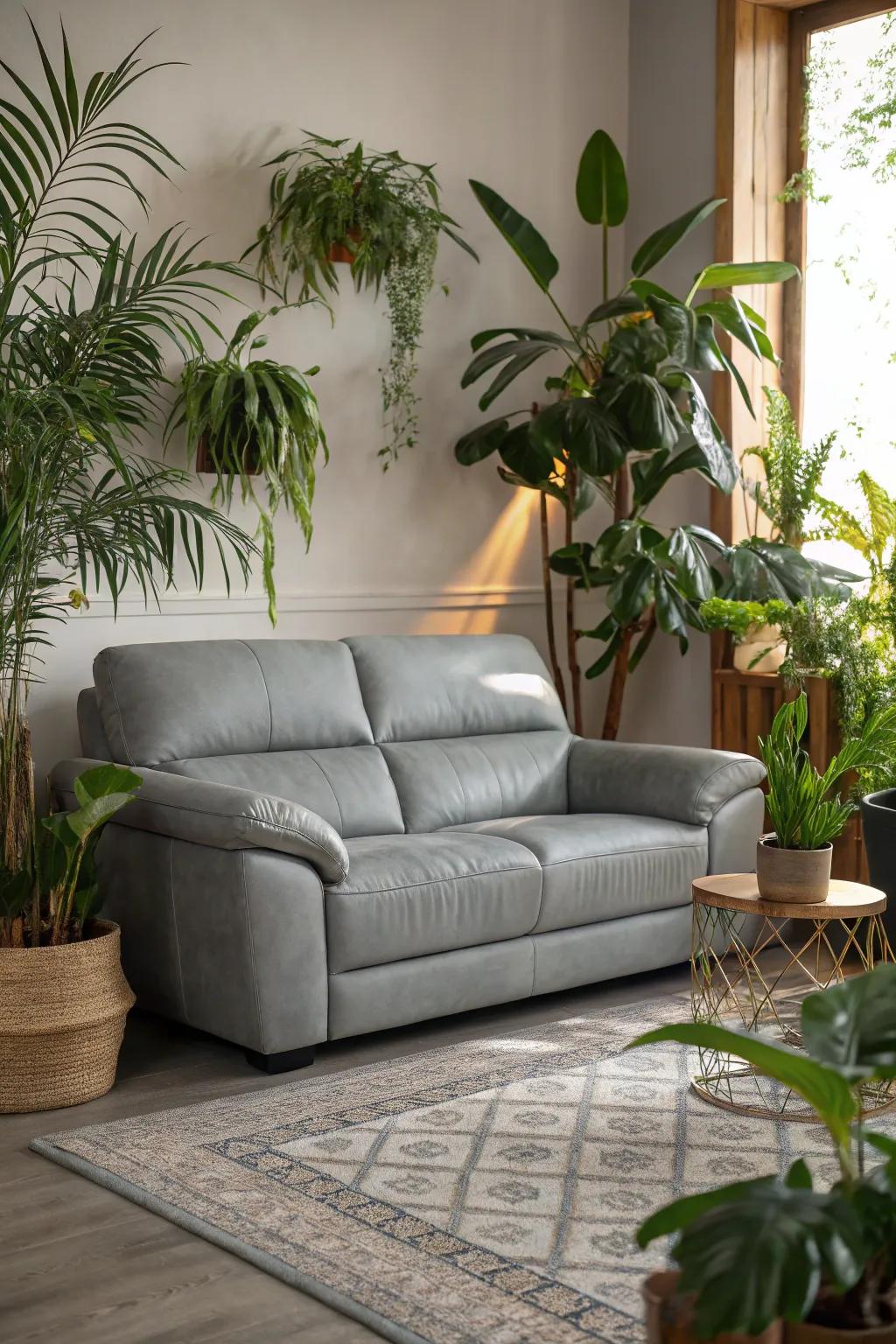 Verdancy infusing a fresh and dynamic touch to a contemporary family room.