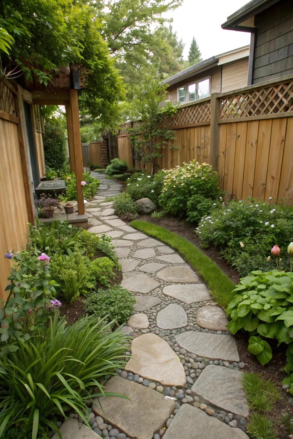 Natural stone details bring sophistication and texture.