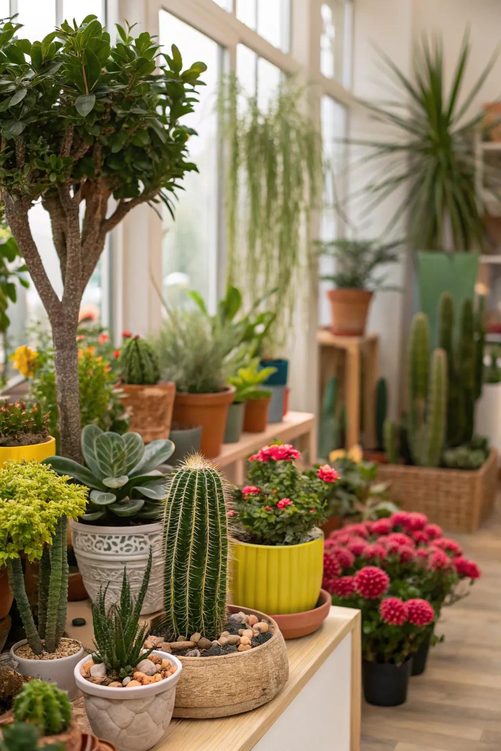 Succulents contribute a hint of verdure and vitality to any area.