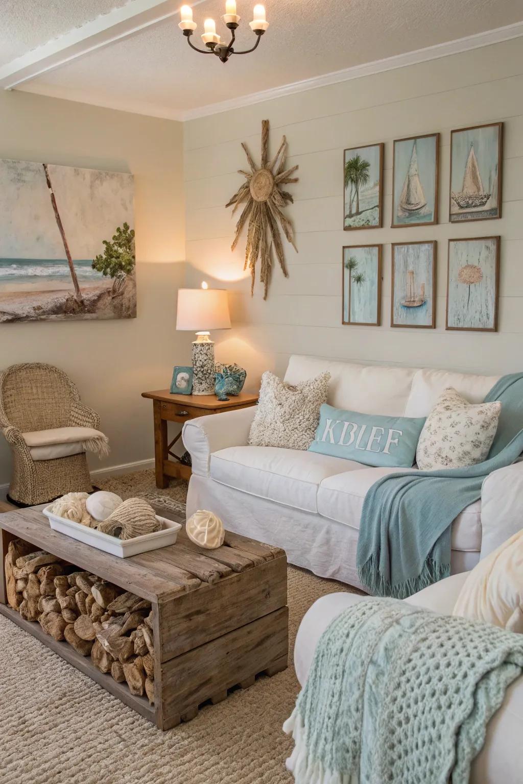 Understated coastal touches enhance the tropical feeling.