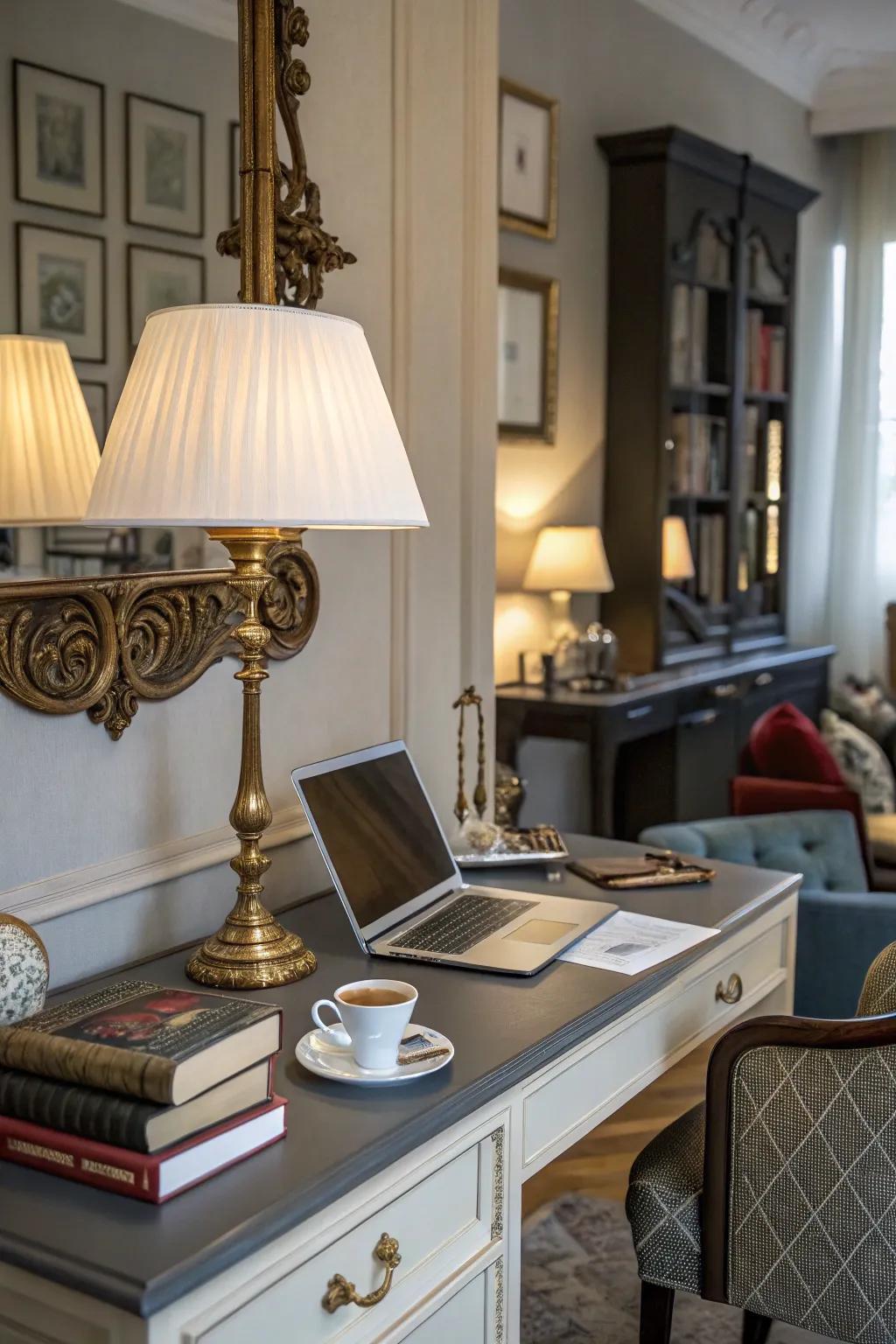 A harmonious blend of modern and classic design elements.