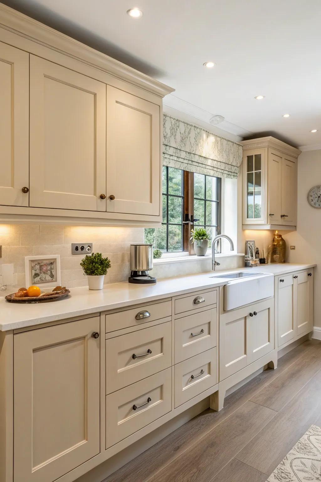 Shaker-style units blend simplicity with classic elegance.