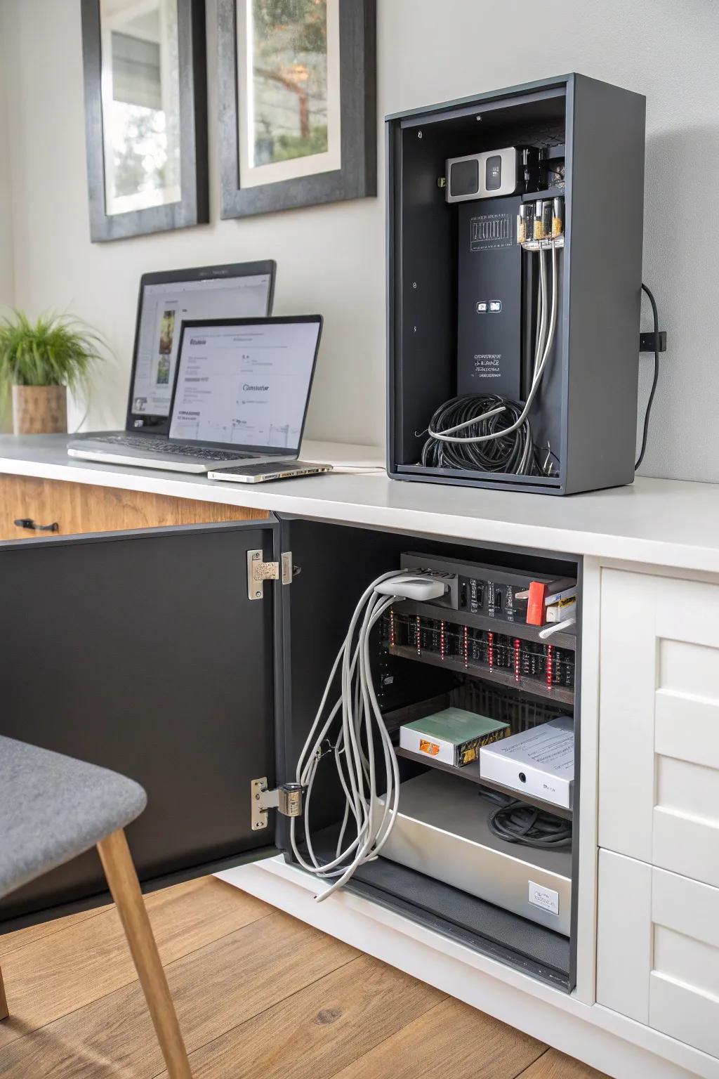 Maintain cable tidiness via technology-ready units.