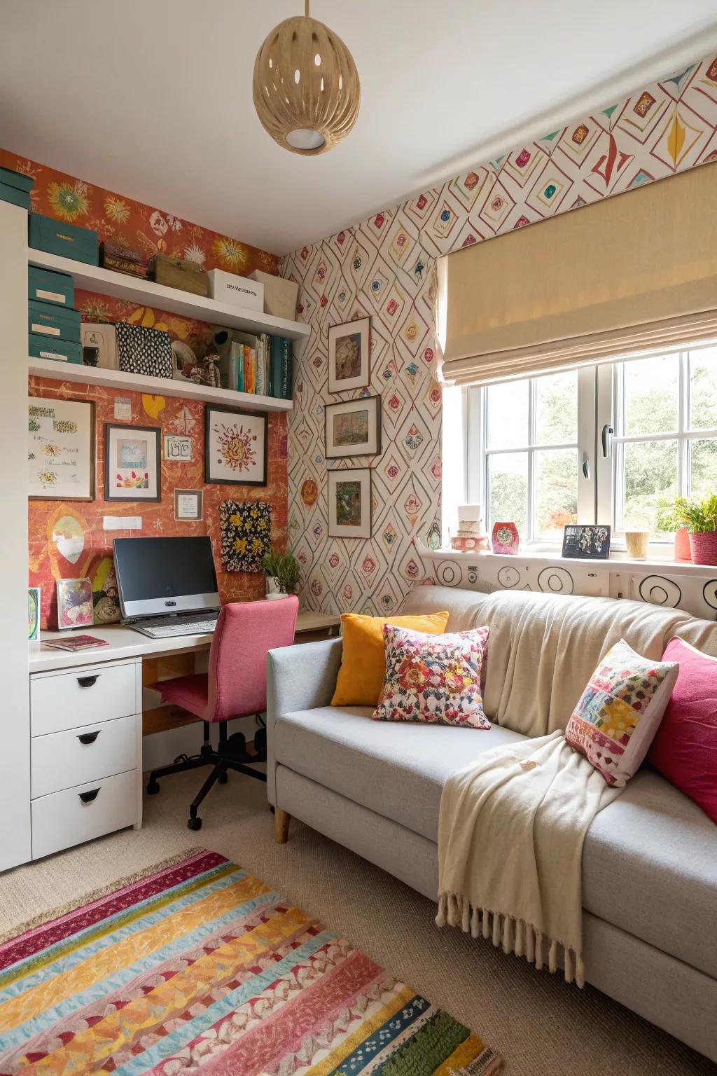 Decorative accents introduce warmth and individuality.