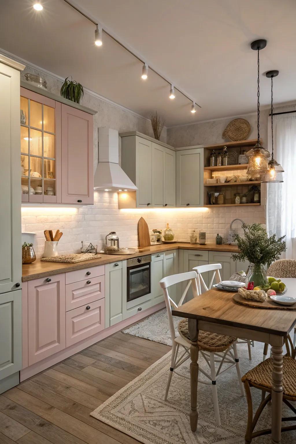 Neutral tones bring a calm and inviting feel to the kitchen.