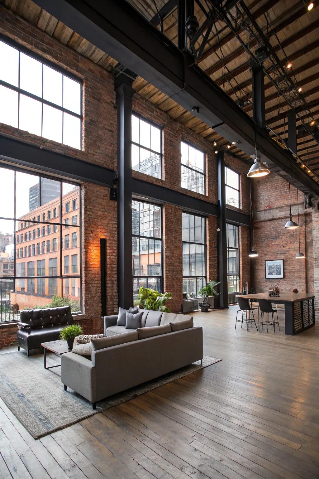 An urban loft theme is ideal for city properties.