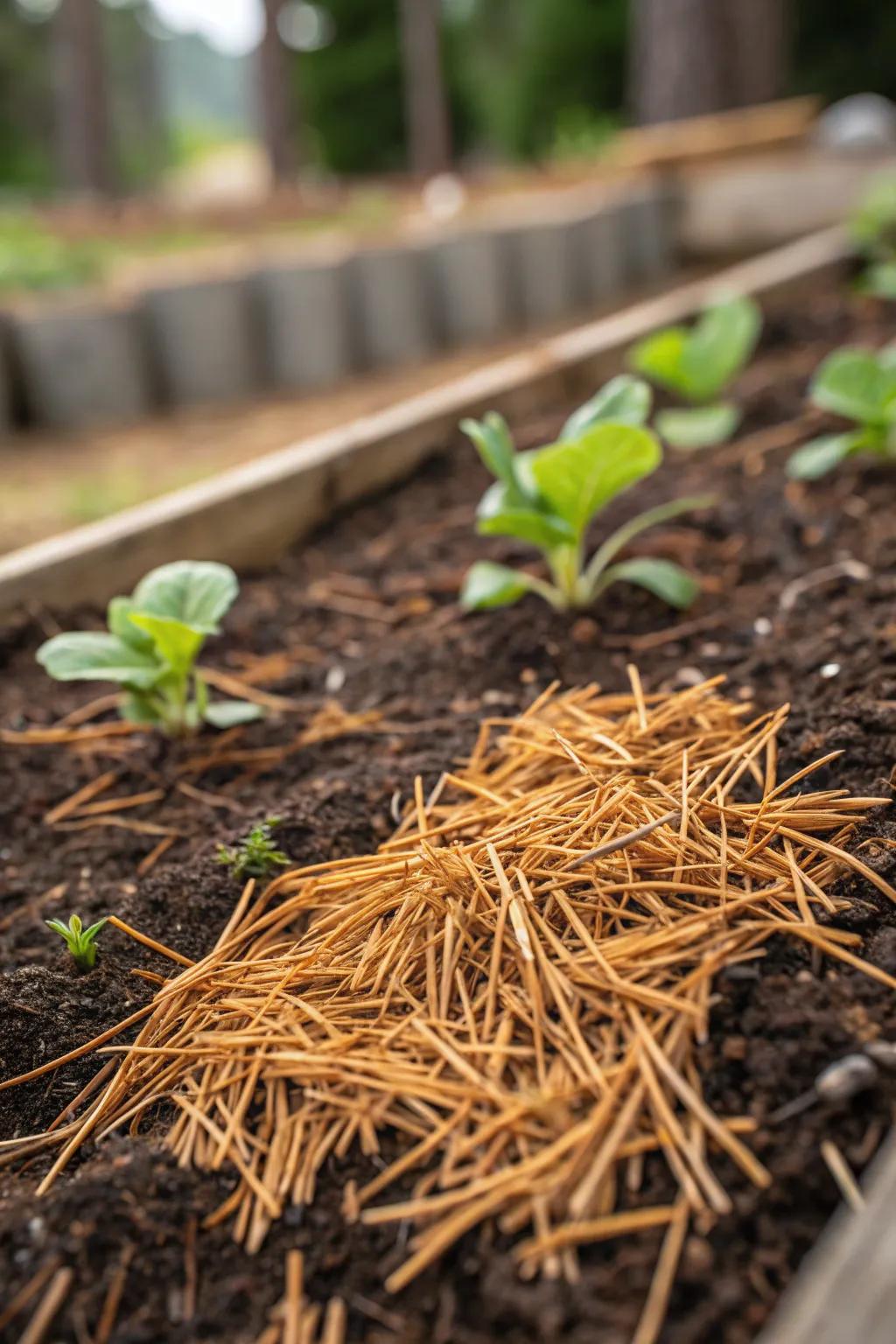Pine Needle Perfection: Embrace natural beauty and simplicity in your garden.
