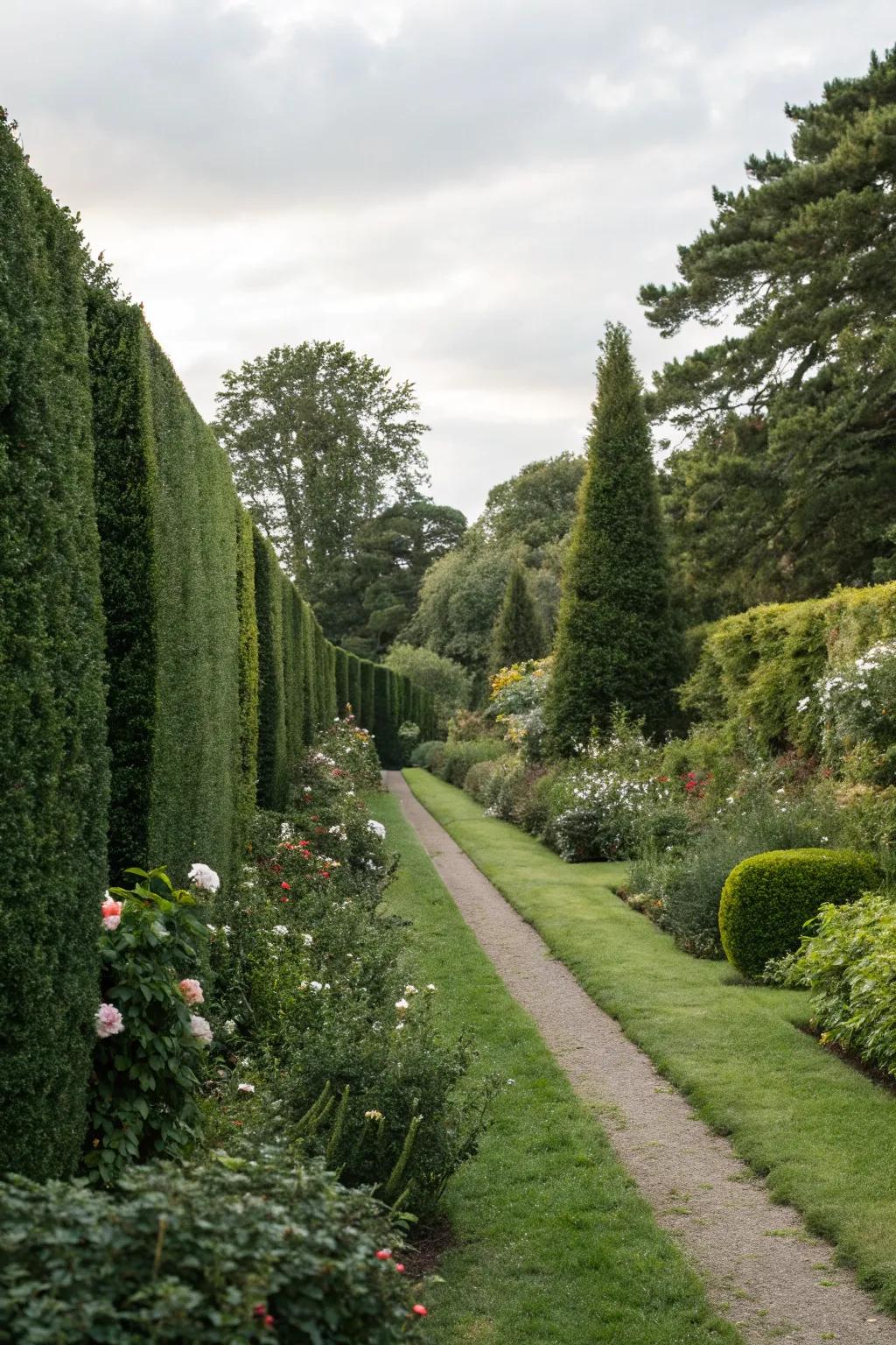Tall hedges or fencing can forge a sense of seclusion and privacy in your garden.