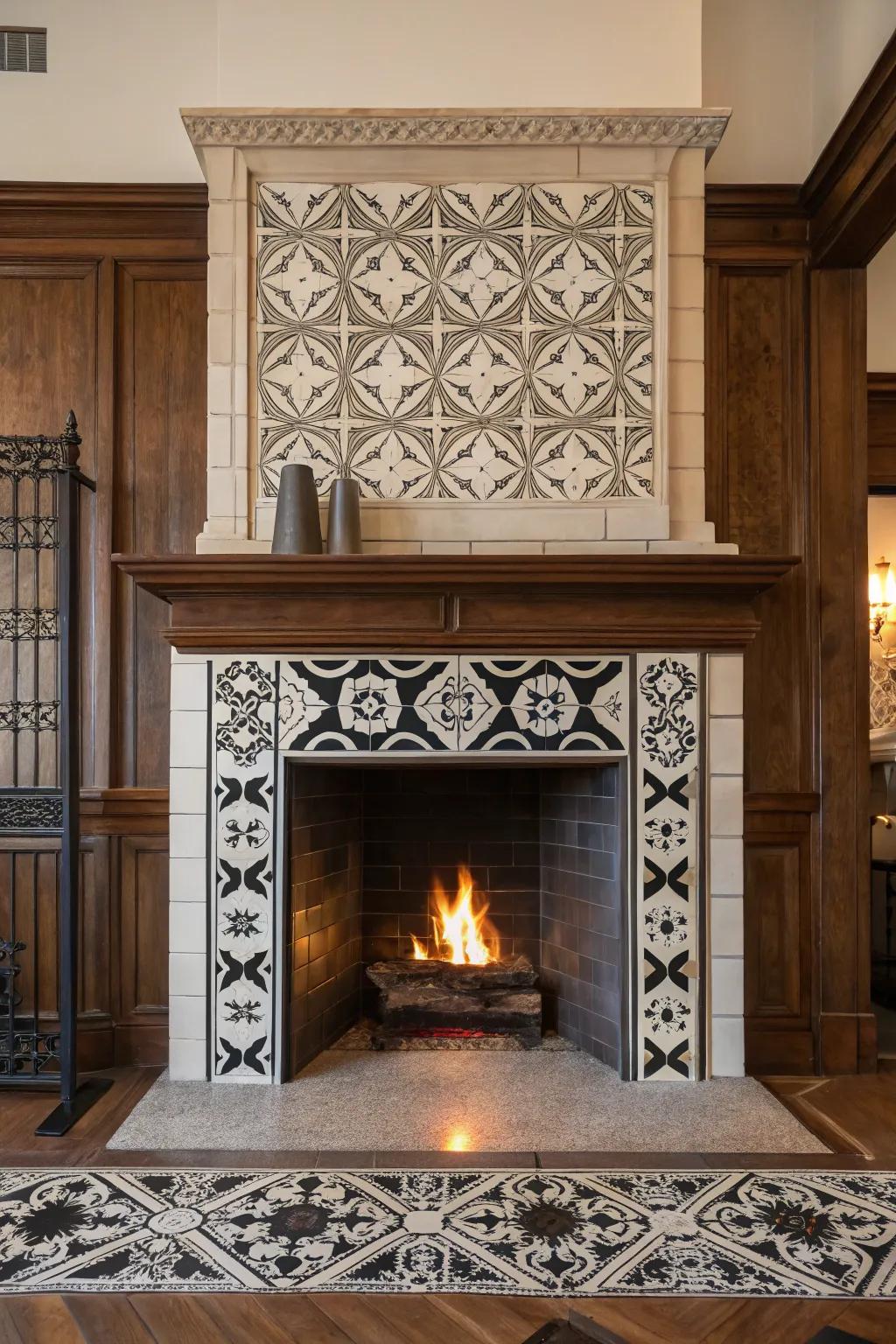 Monochrome patterns add dimension and intrigue.