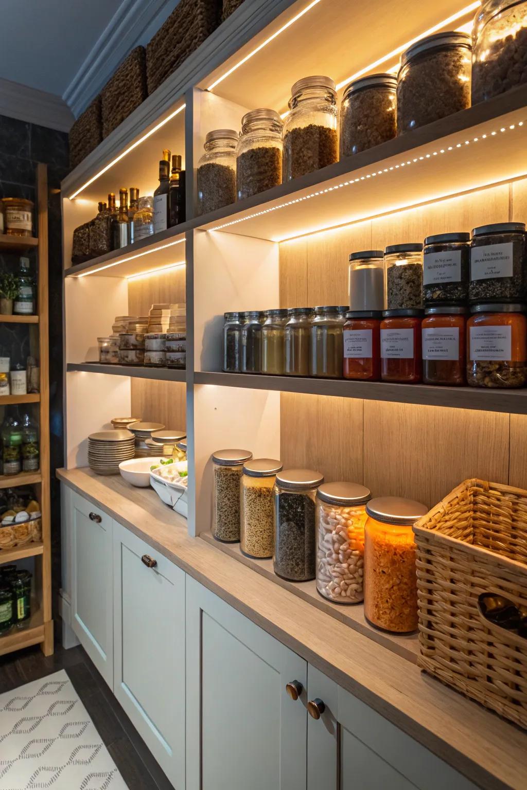 Variations in light spectrum determine the ambiance.