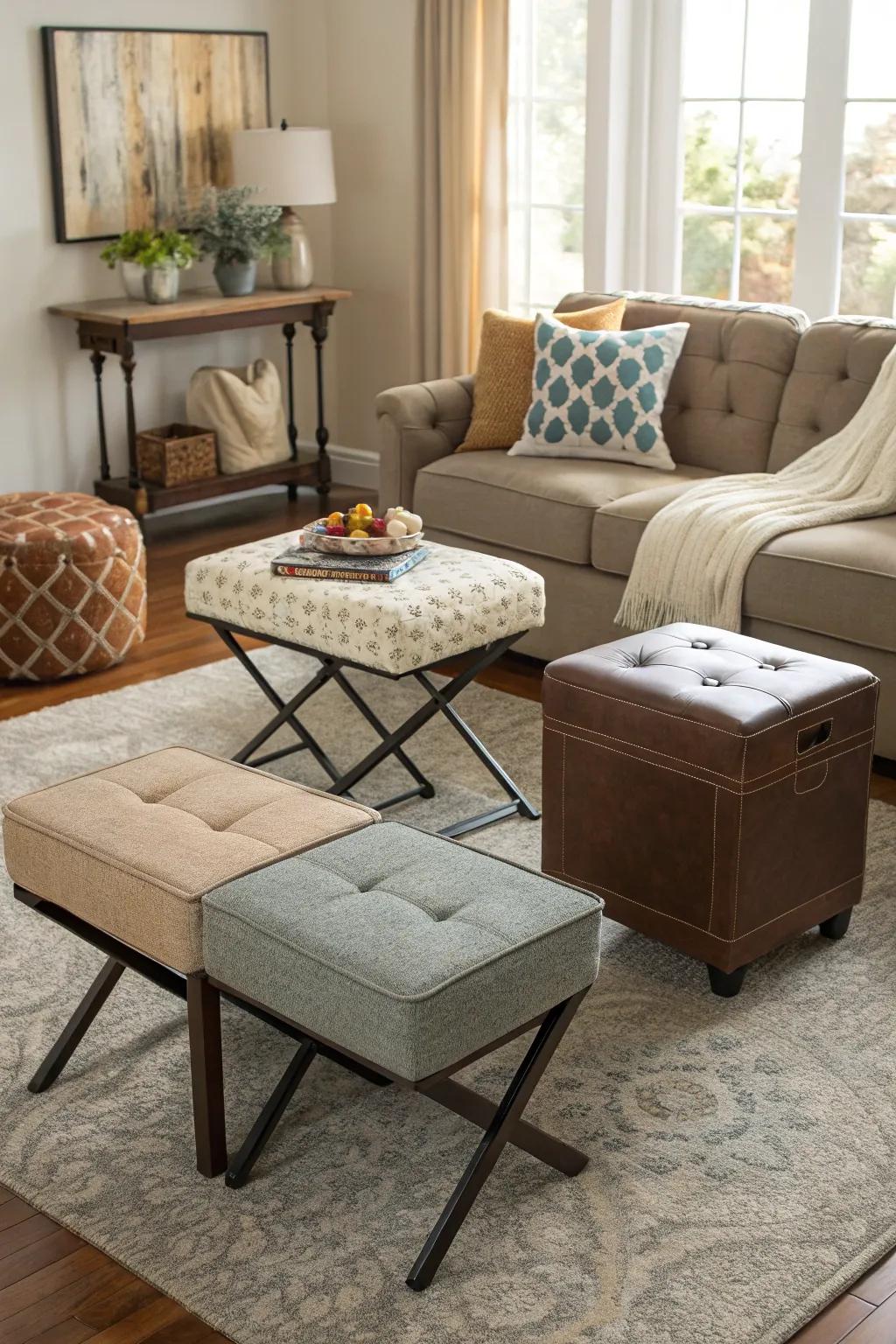 Multi-functional furniture offering versatility and practicality.