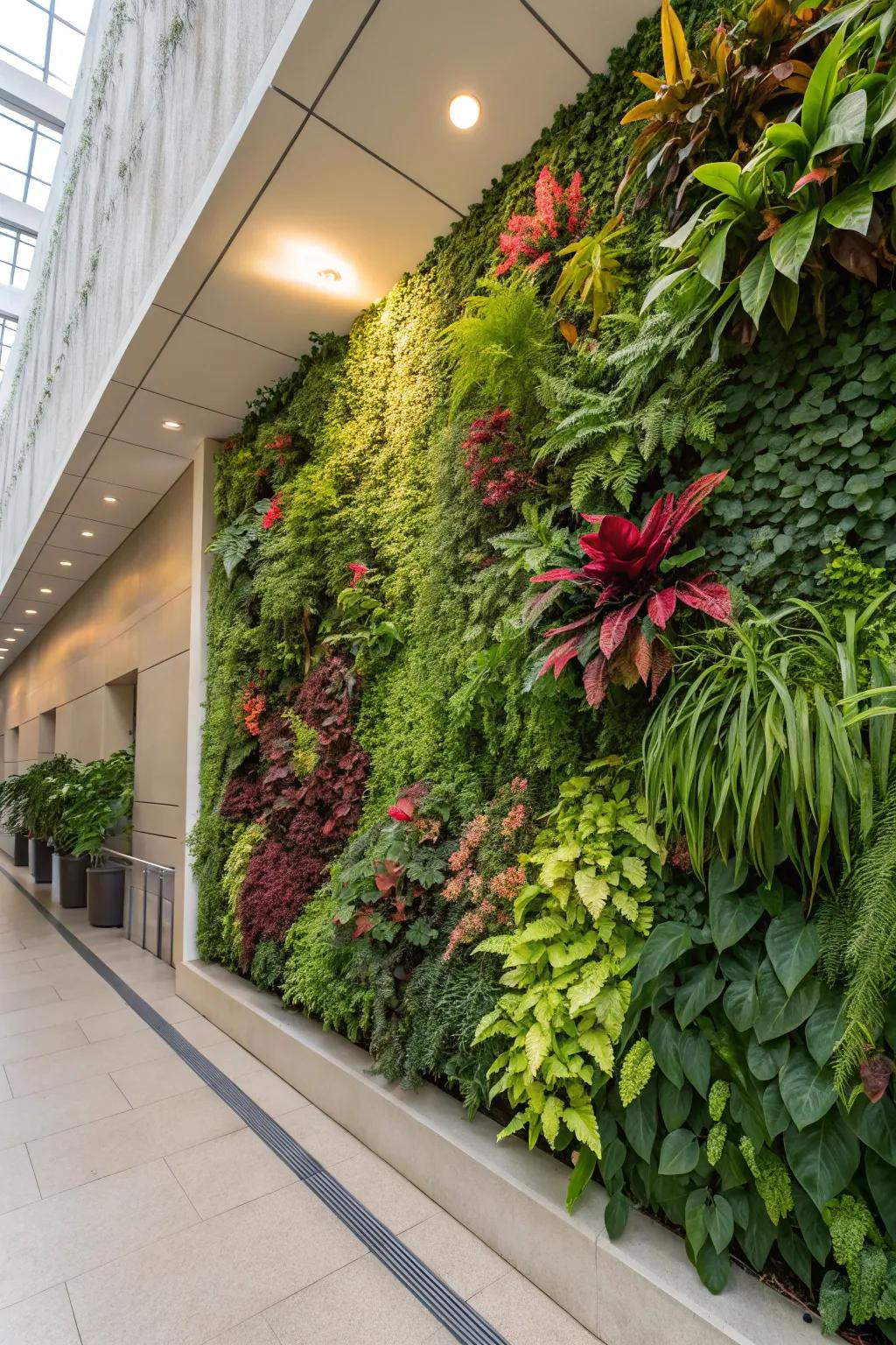 Remodel your walls into vibrant artworks with vertical gardens.