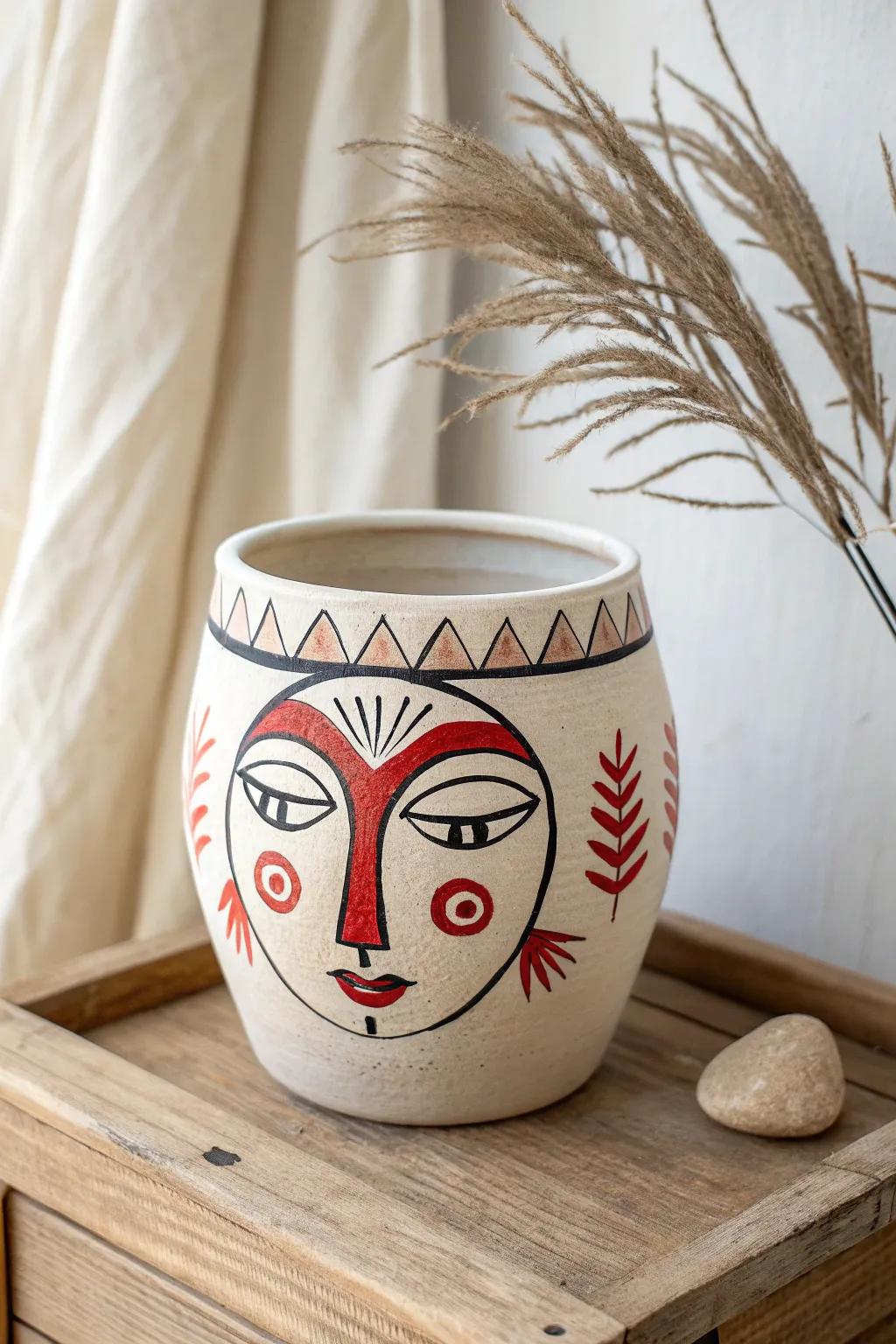 Add a touch of personality to your space with these charming face pots!