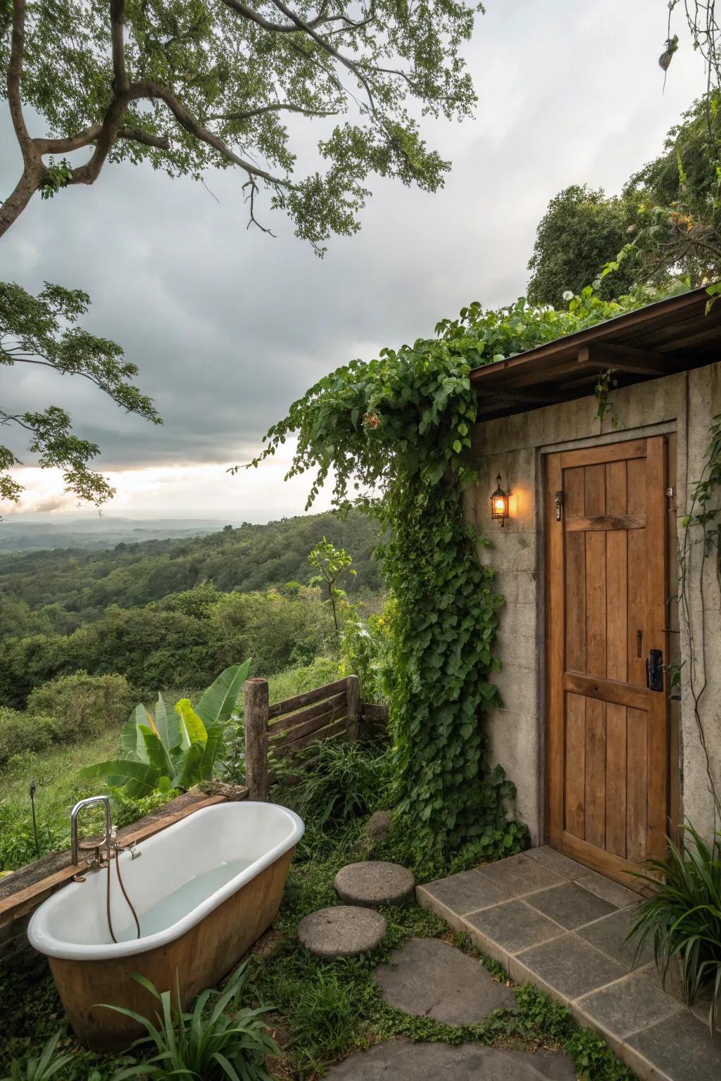 Organic parts improve the original appeal of this space.