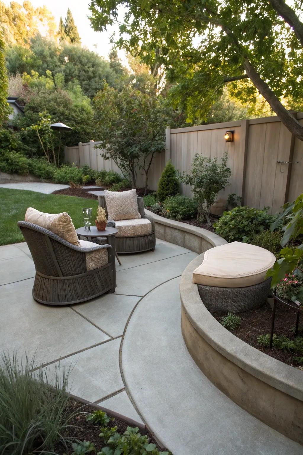 Curved designs add a soft and welcoming touch.