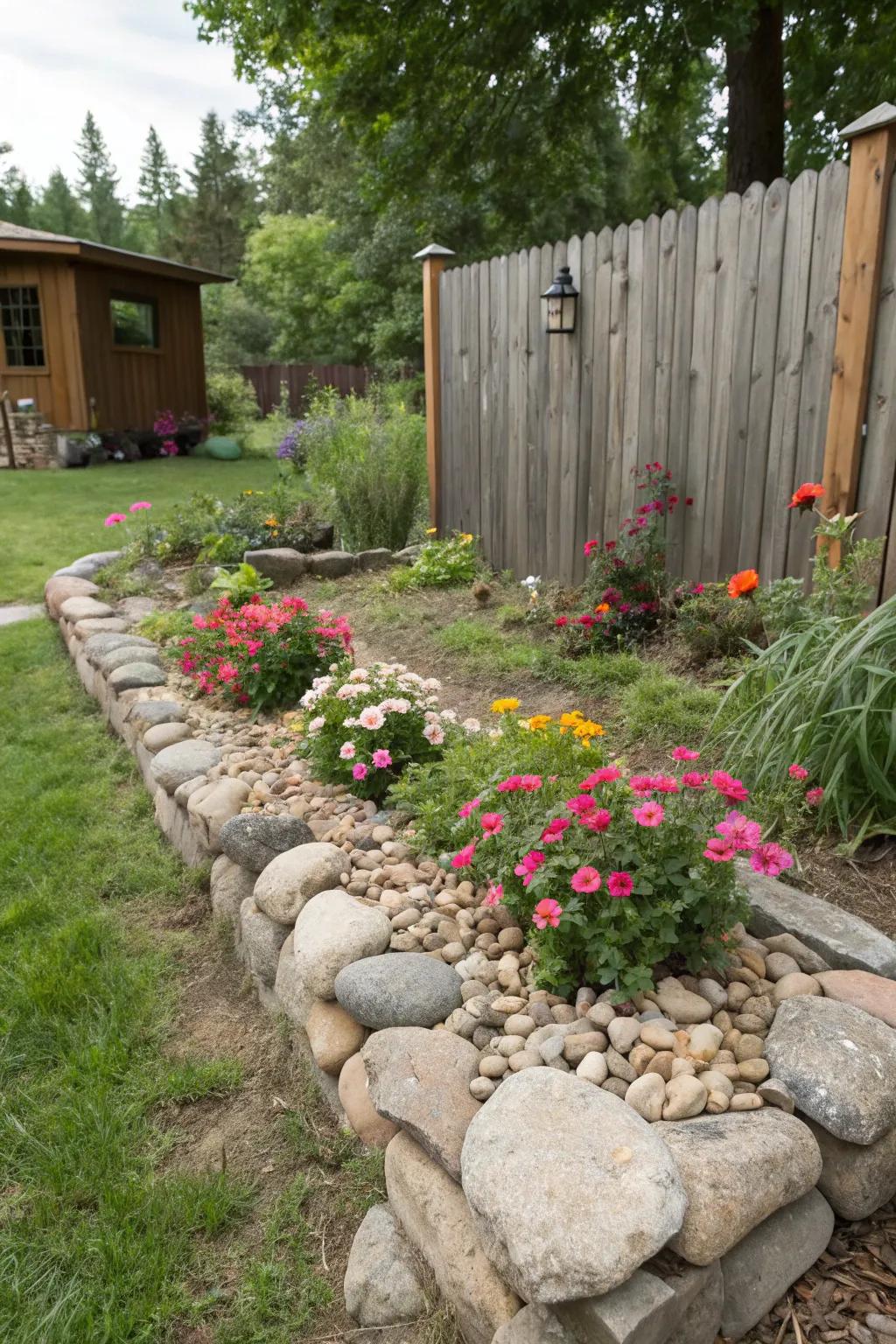 Establish a natural aesthetic with stone or wood trims.