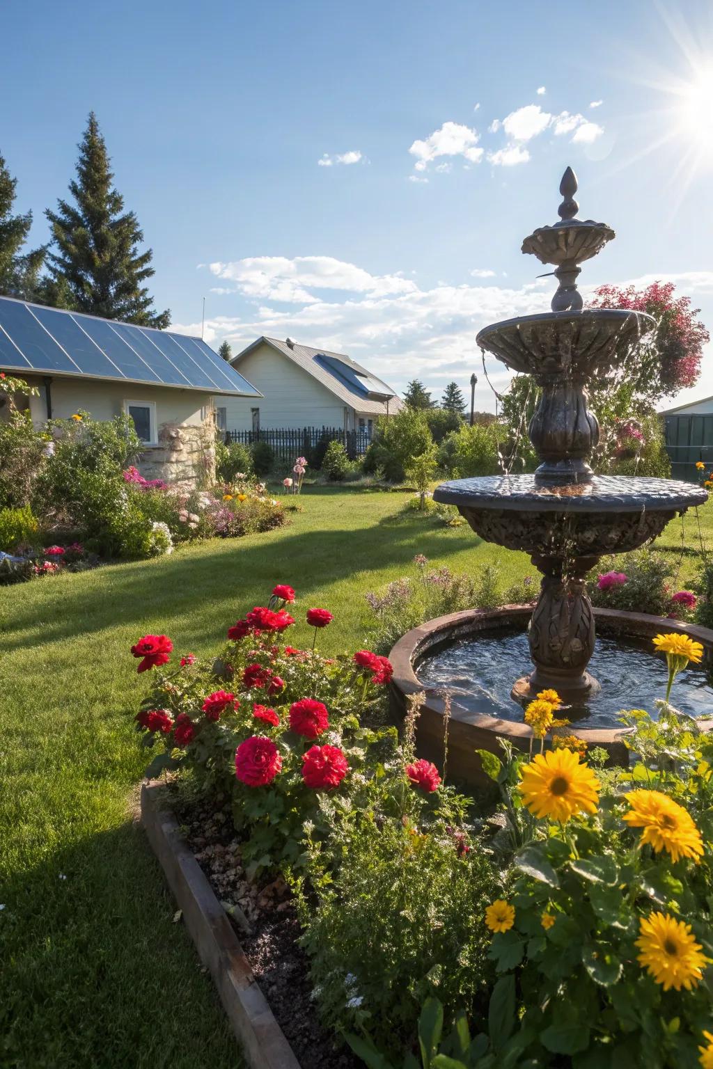 Solar fountains are eco-friendly and cost-effective.