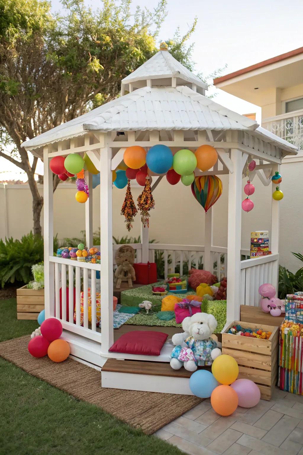 Delight the little ones with a pavilion play zone.