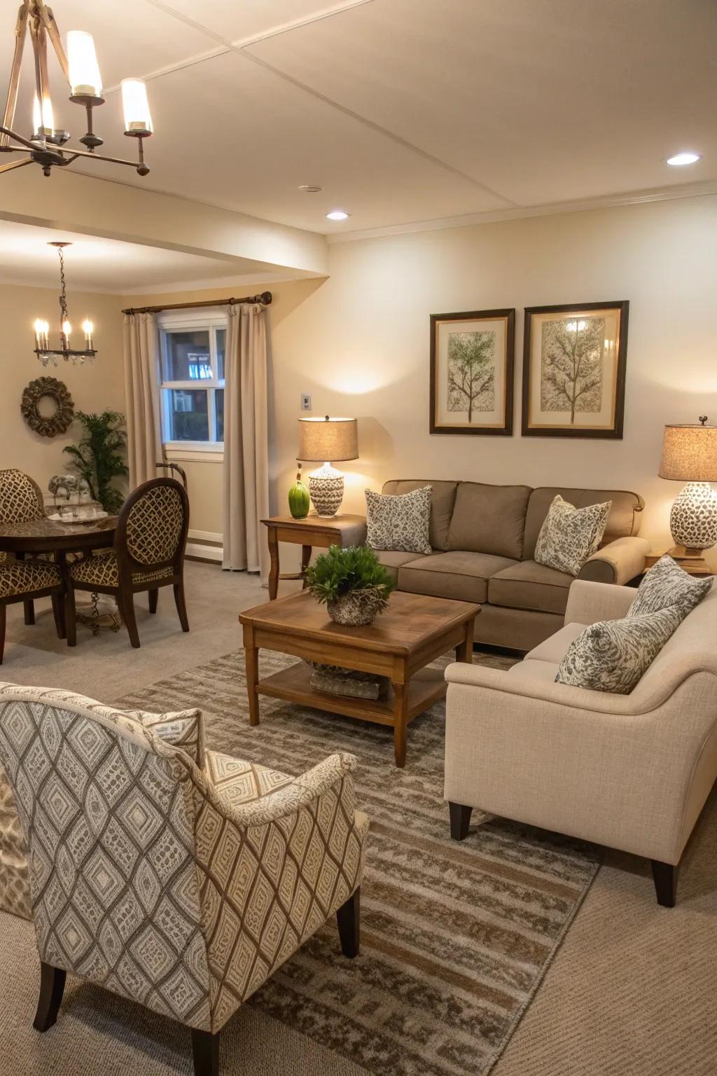 Inviting seating layout encouraging interaction.