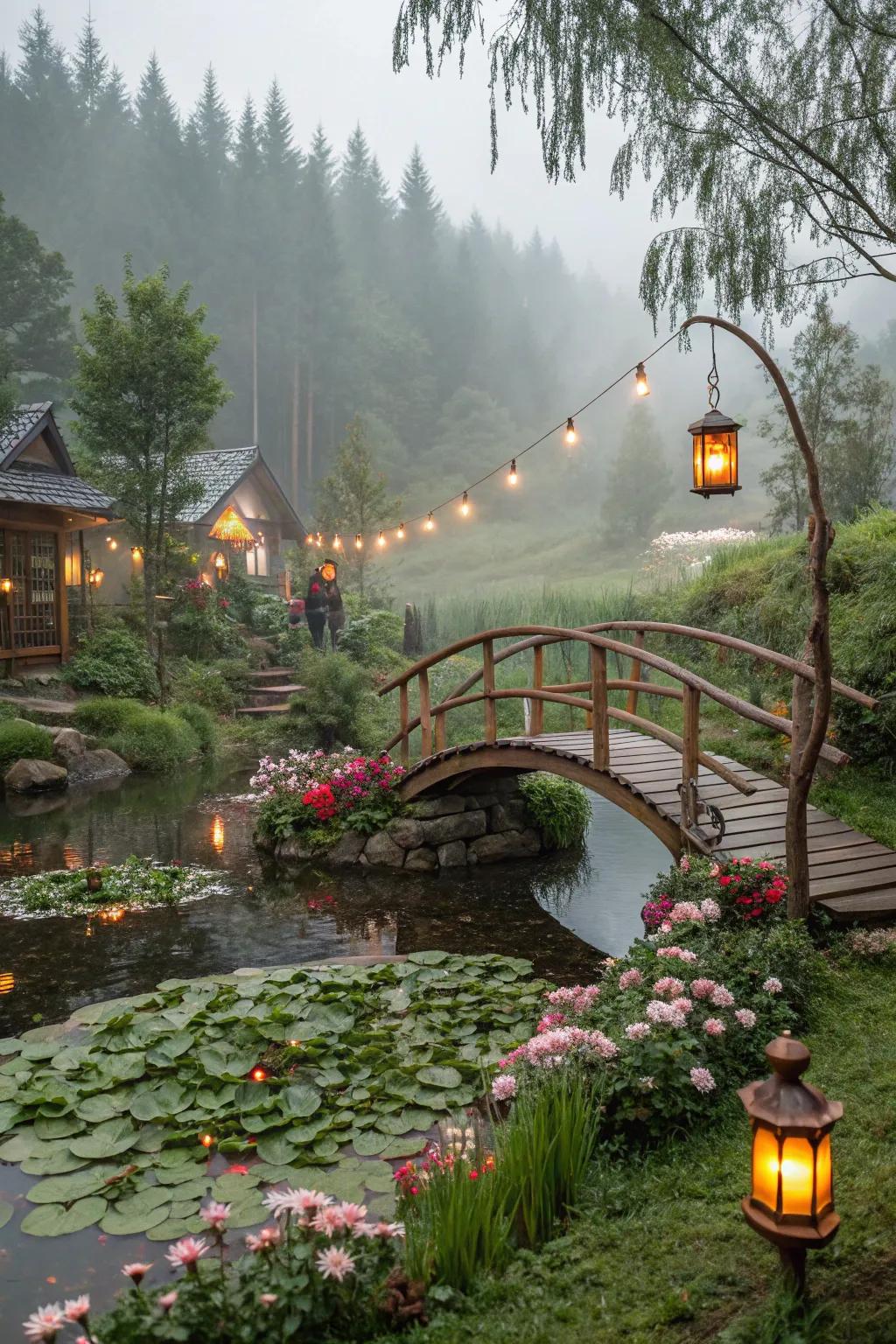 Whimsical elements turn your pond into a fairy tale fantasy.