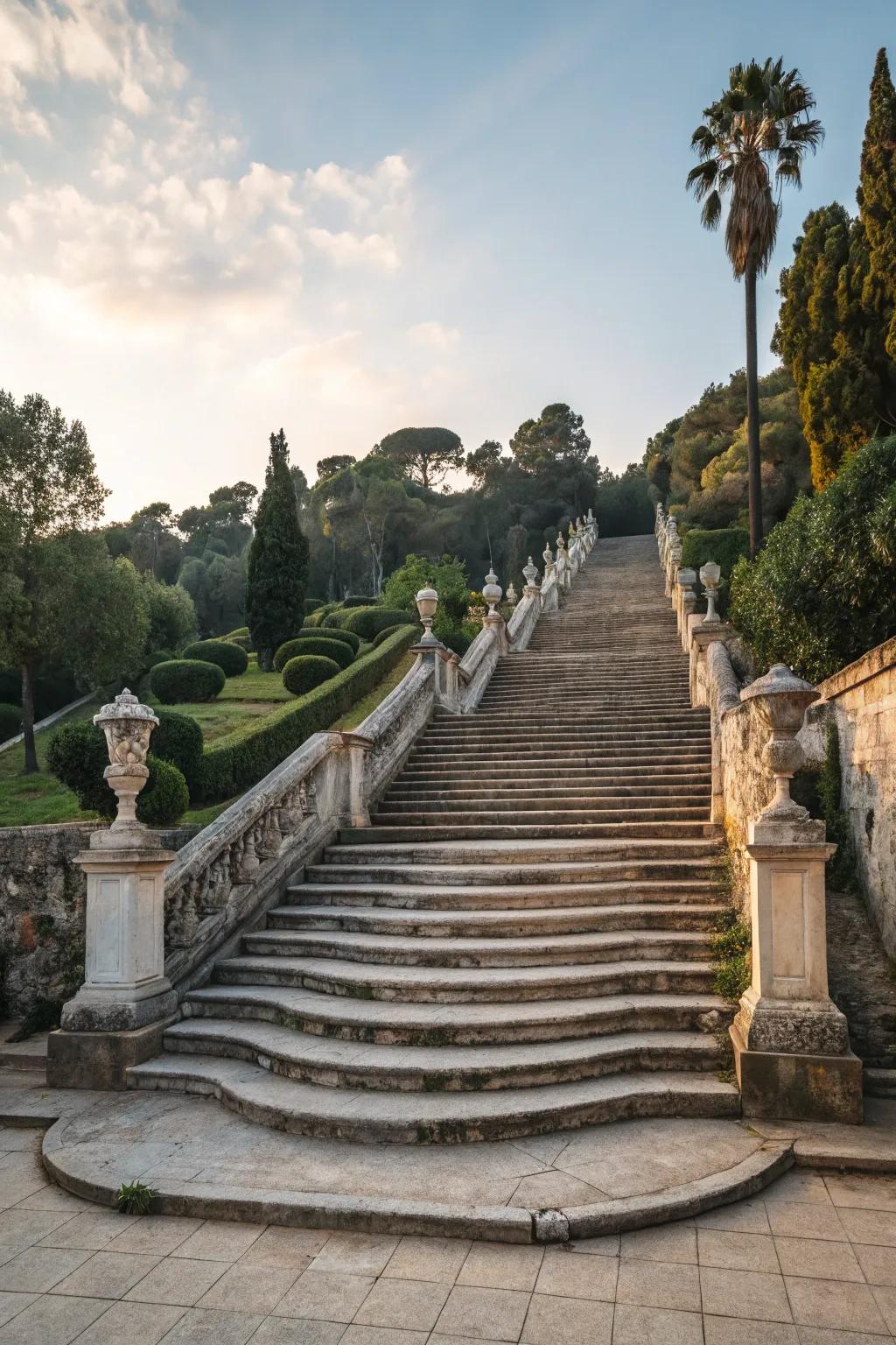 Sculptural stone steps