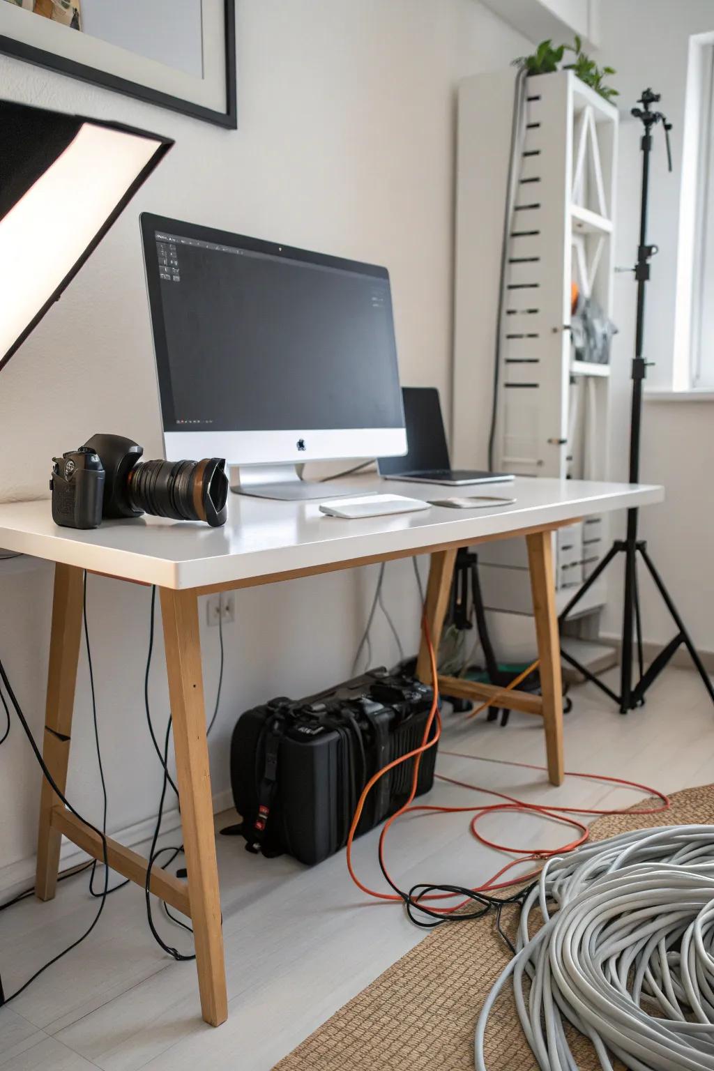 Tidy cables for a streamlined and efficient workspace.