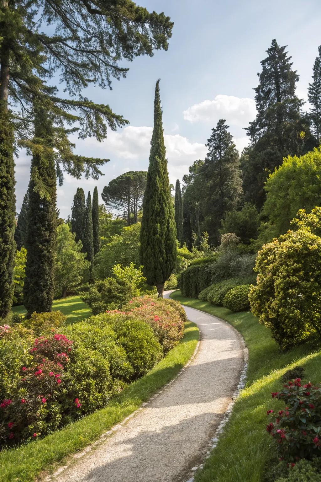 Bending routes encourage discovery, transforming a stroll into an escapade.