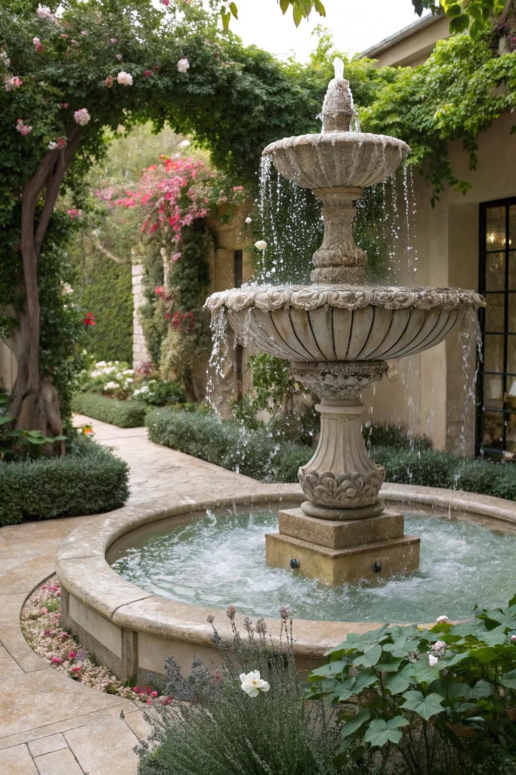 Aesthetic water features create a bold impact.