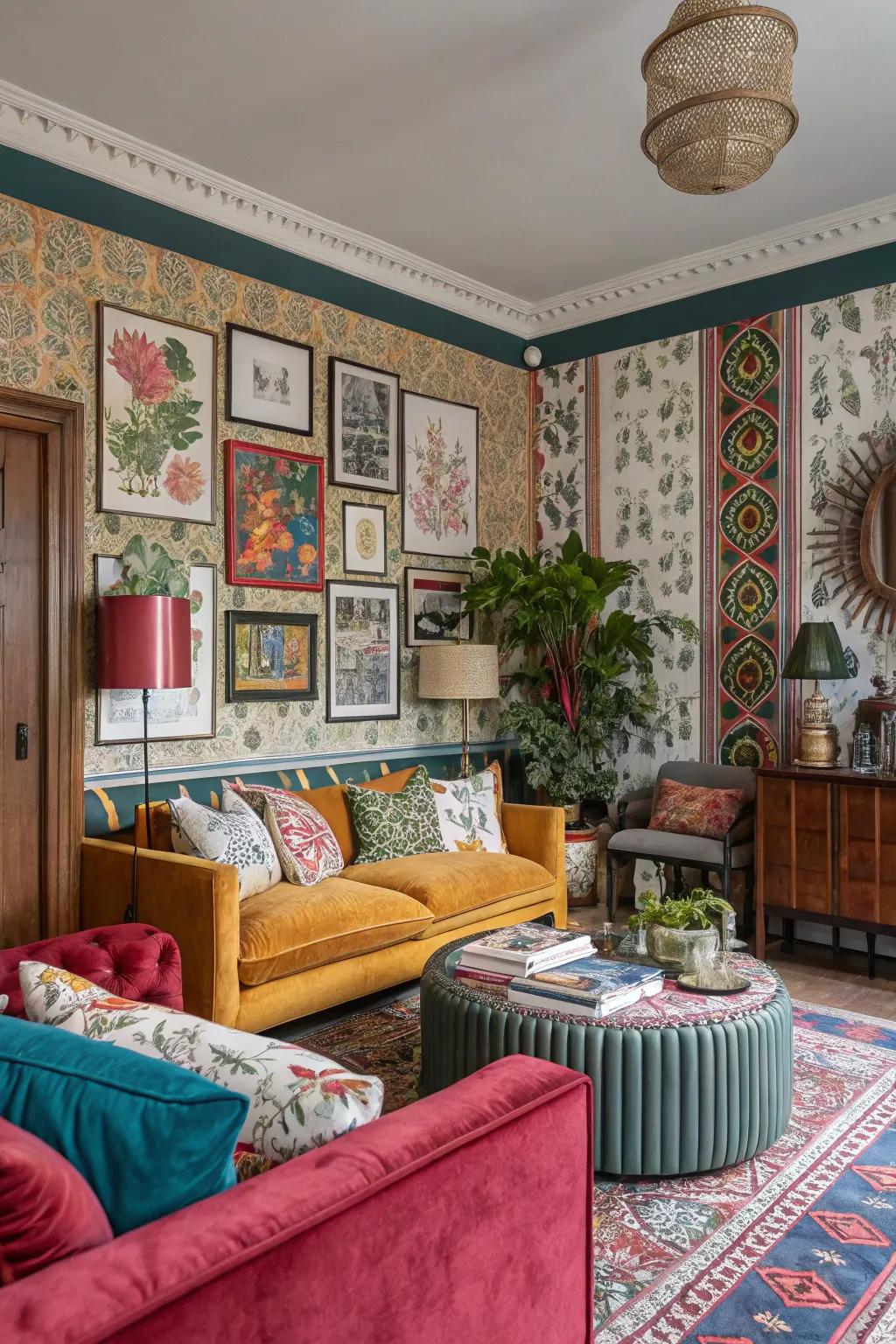 Create a bold statement using maximalist designs that showcase personality.