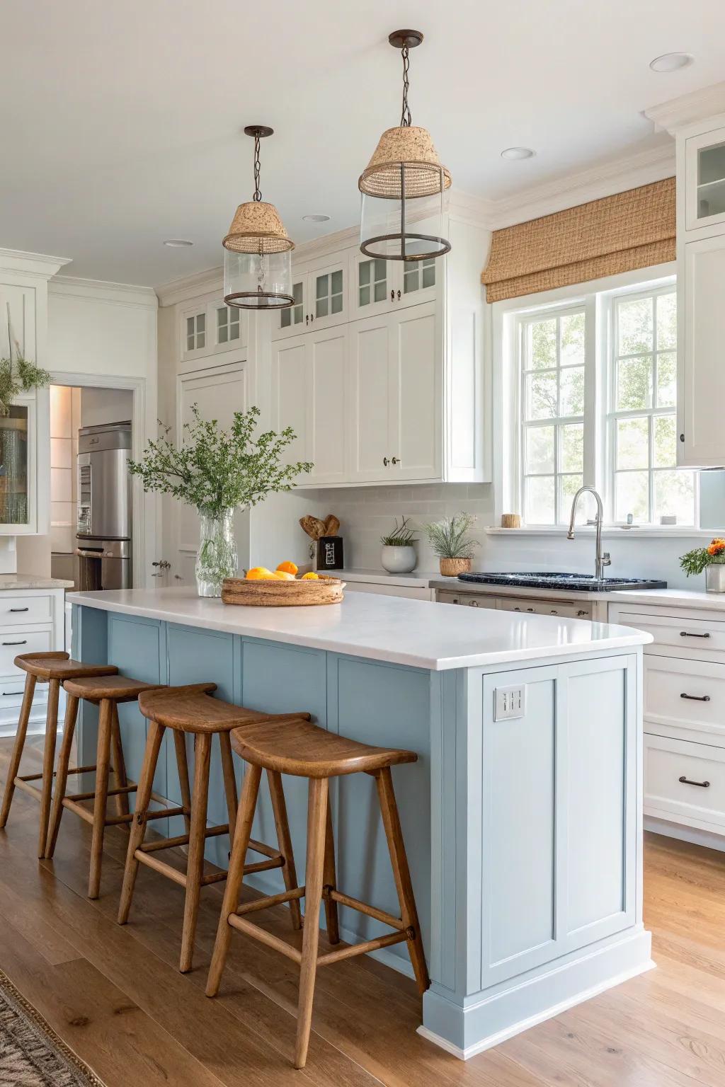 A splash of color adds life and energy to the kitchen.